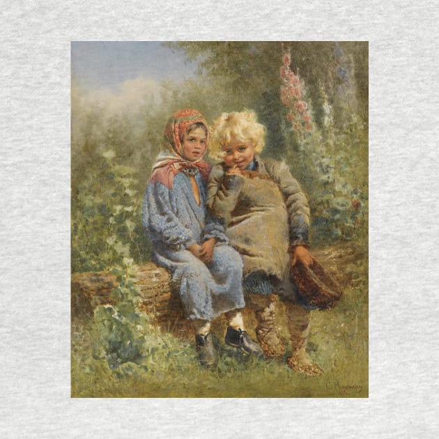 Peasant Children at Rest by Konstantin Makovsky by Classic Art Stall